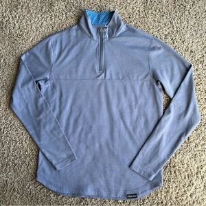 Primo Mens Medium Blue 1/4 Zip Pullover Athletic Active Performance Golf Sweater